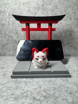 Kitsune Fox Torii Gate Phone Stand 3d model