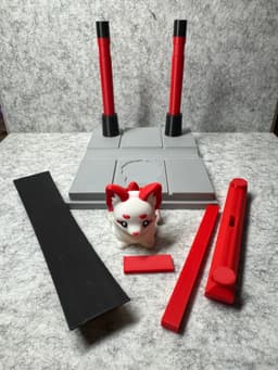 Kitsune Fox Torii Gate Phone Stand 3d model