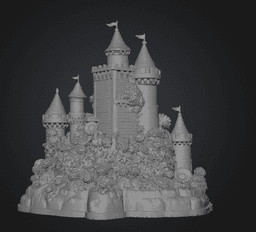 Sunflower Fantasy Castle STL File for 3D Print 3d model