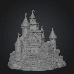 Sunflower Fantasy Castle STL File for 3D Print 3d model