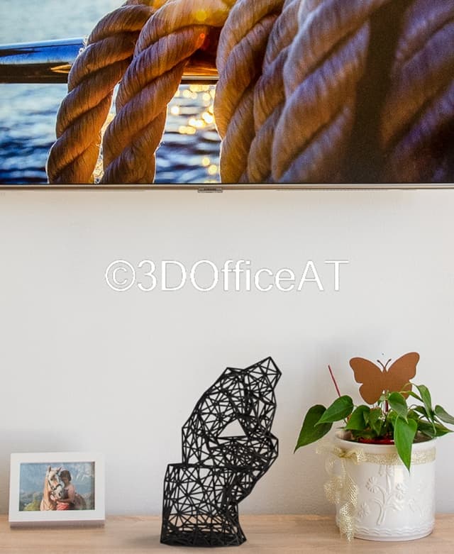 The Thinker Wire Art - The thinker on a living room shelf. decoration the room. - 3d model