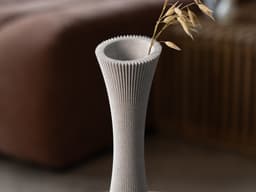 Vase ÉLISE - Elegant Ribbed Design 3d model