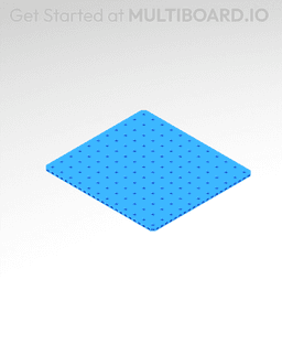 11x12 MU - Small Thread Offset MU - MultiBoard Plate 3d model