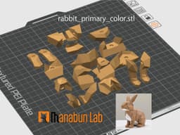 Low Poly Rabbit Magnet Puzzle (No supports, no AMS) 3d model