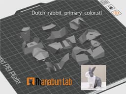 Low Poly Rabbit Magnet Puzzle (No supports, no AMS) 3d model