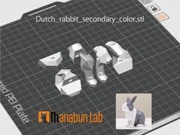 Low Poly Rabbit Magnet Puzzle (No supports, no AMS) 3d model
