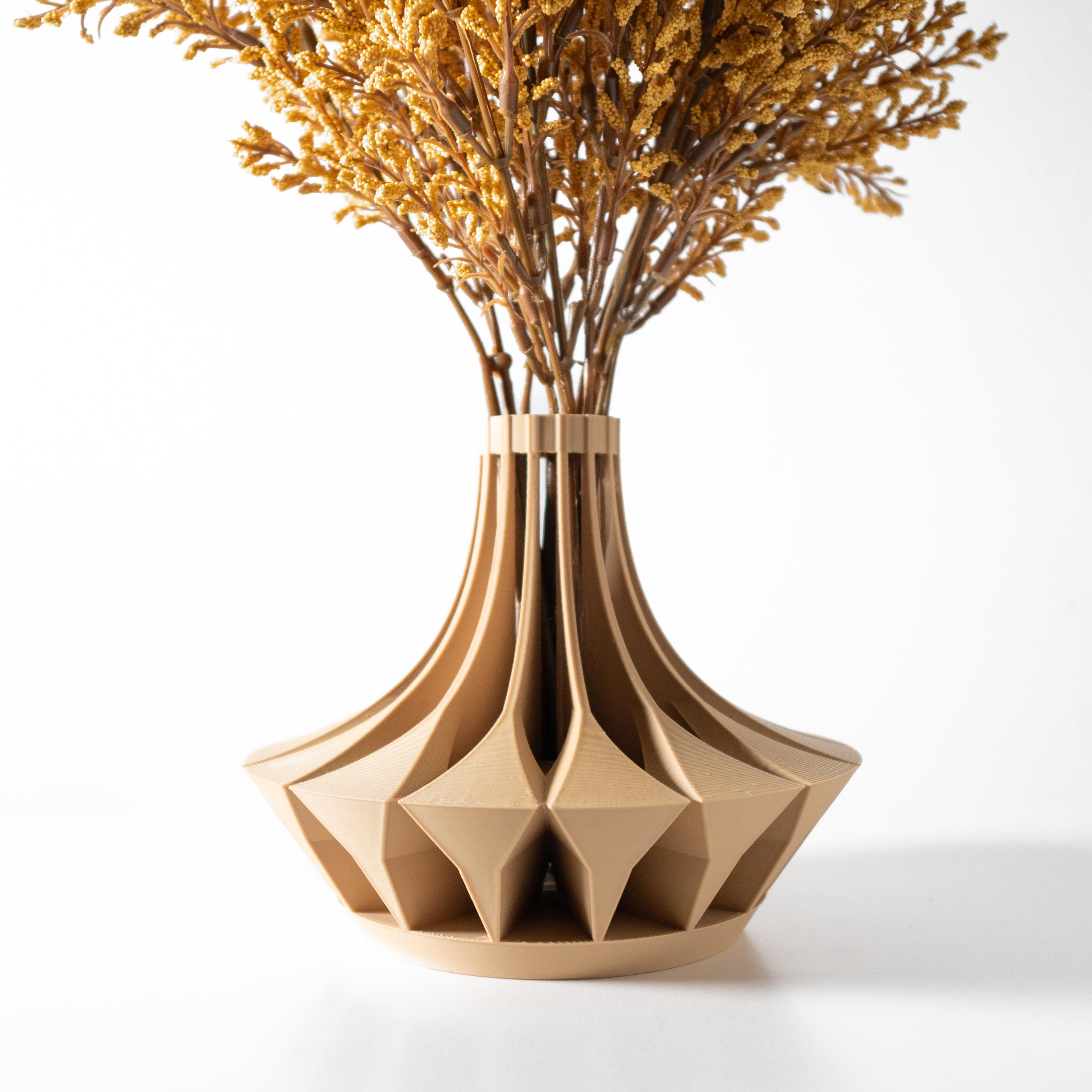 The Savi Short Vase, Modern and Unique Home Decor for Dried and Preserved Flower Arrangement 3d model