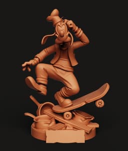 Goofy Skateboarder Figure | Disney Extreme Sports Statue | Skater Goofy 3D Print 3d model