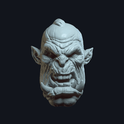 Orc V6 - Custom Action Figure Head 3d model
