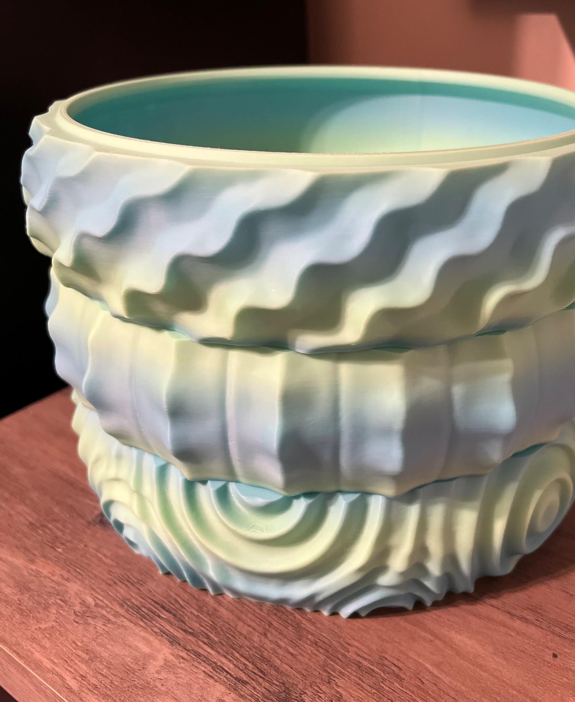 Stackable bowl “cream” - What an amazing file! Love the way it turned out, the possibilities are endless! - 3d model