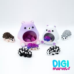 Hedgehog Flexi + Keychain 3d model