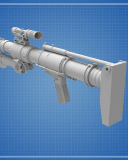 CJ-9 Electrified Bo-Rifle - Star Wars 3d model