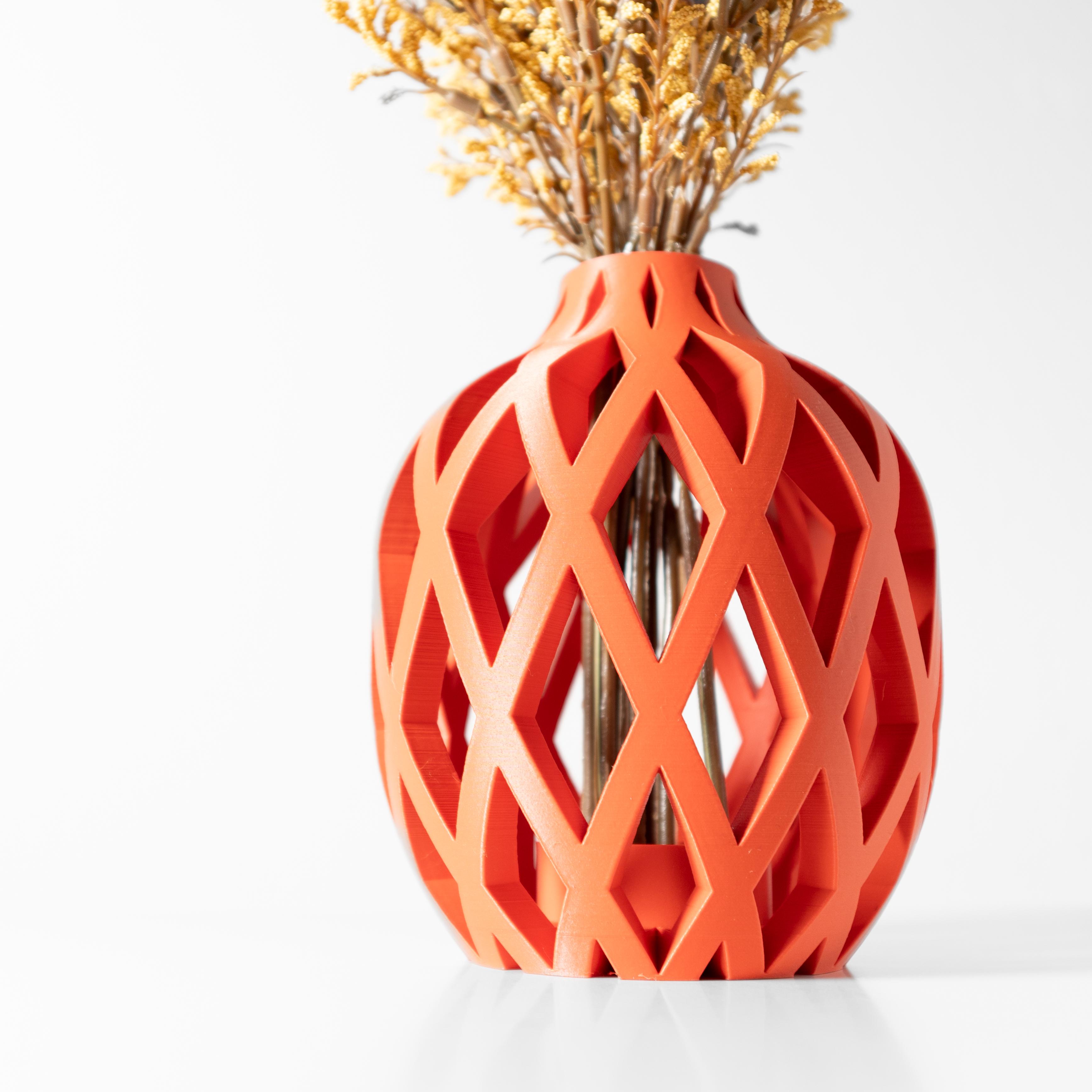 The Adani Vase, Modern and Unique Home Decor for Dried and Preserved Flower Arrangement  | STL File 3d model