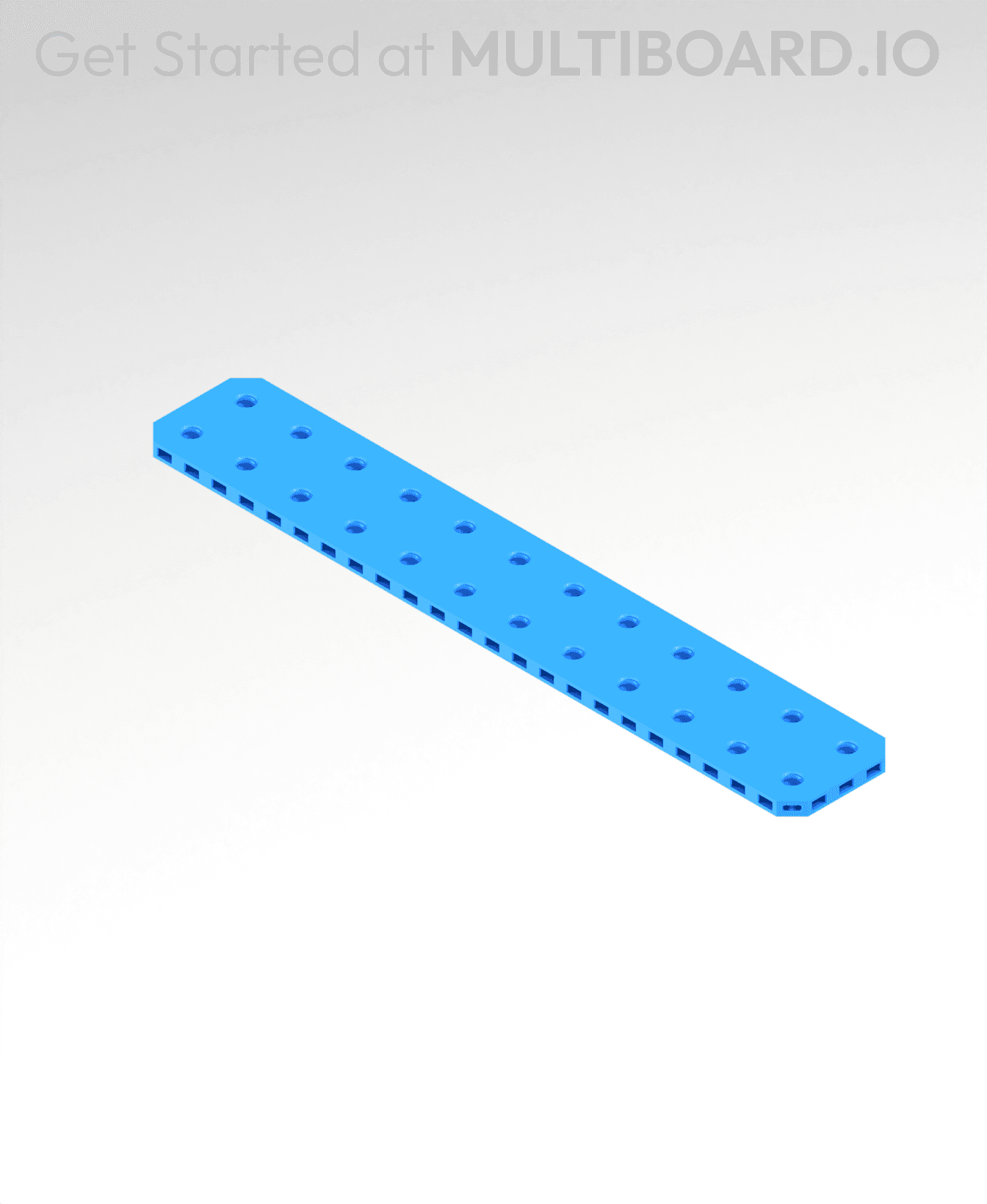 2x12 MU - Small Thread Offset MU - MultiBoard Plate 3d model