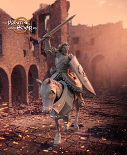 Barazan - Sword and Shield - Mounted 3d model