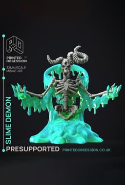 The Reanimated - Slime - The Gelatinous Queen - PRESUPPORTED - Illustrated and Stats - 32mm scale 3d model