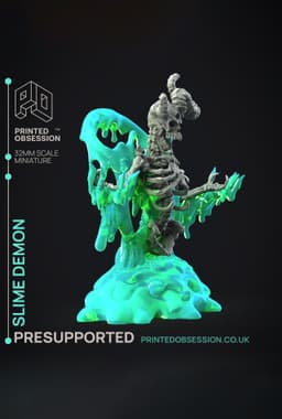 The Reanimated - Slime - The Gelatinous Queen - PRESUPPORTED - Illustrated and Stats - 32mm scale 3d model