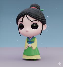 MULAN KAWAII CHIBI – COLLECTIBLE 3D FIGURE (STL FILE) 3d model