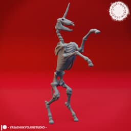 Undead Skeleton Horse - Tabletop Miniature (Pre-Supported) 3d model