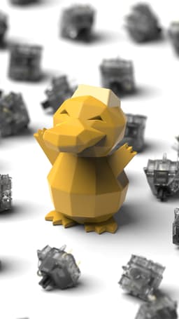 Psyduck - Keyboard clicker 3d model