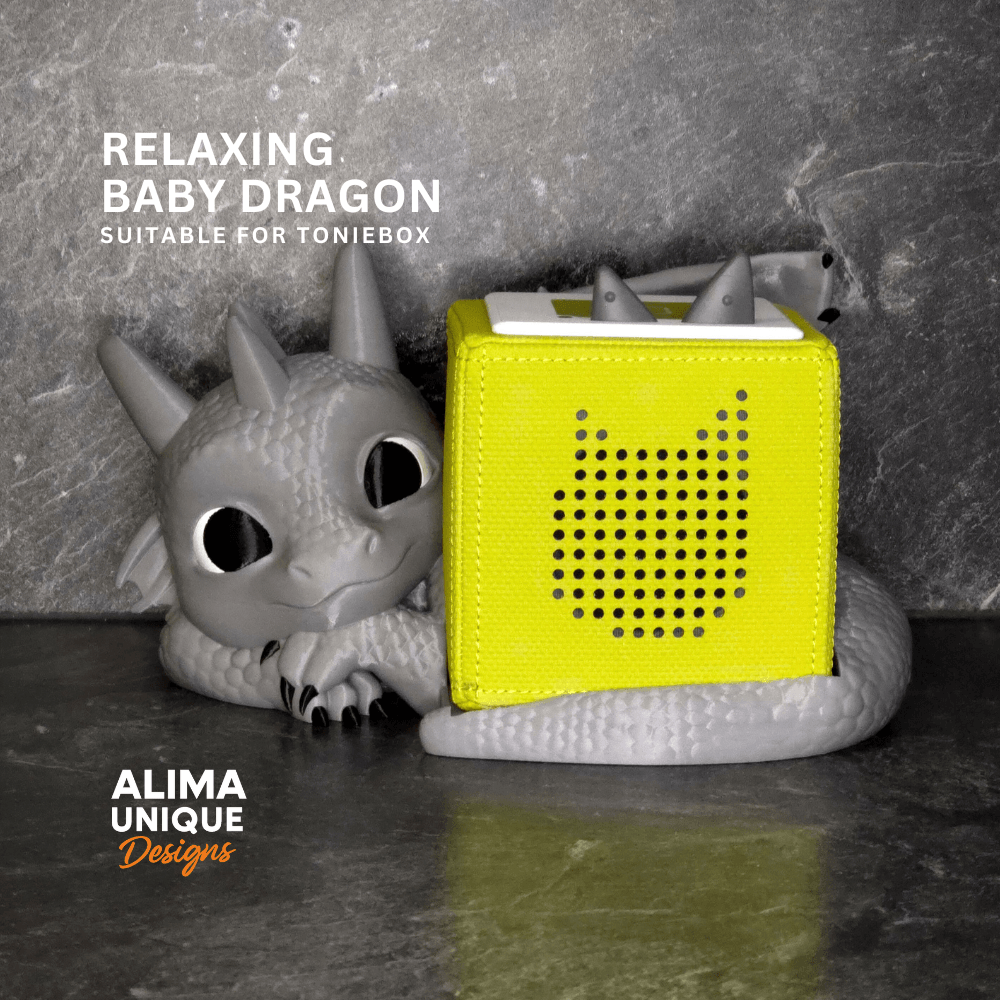 Relaxing Baby Dragon suitable for the Toniebox 3d model