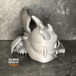 Relaxing Baby Dragon suitable for the Toniebox 3d model