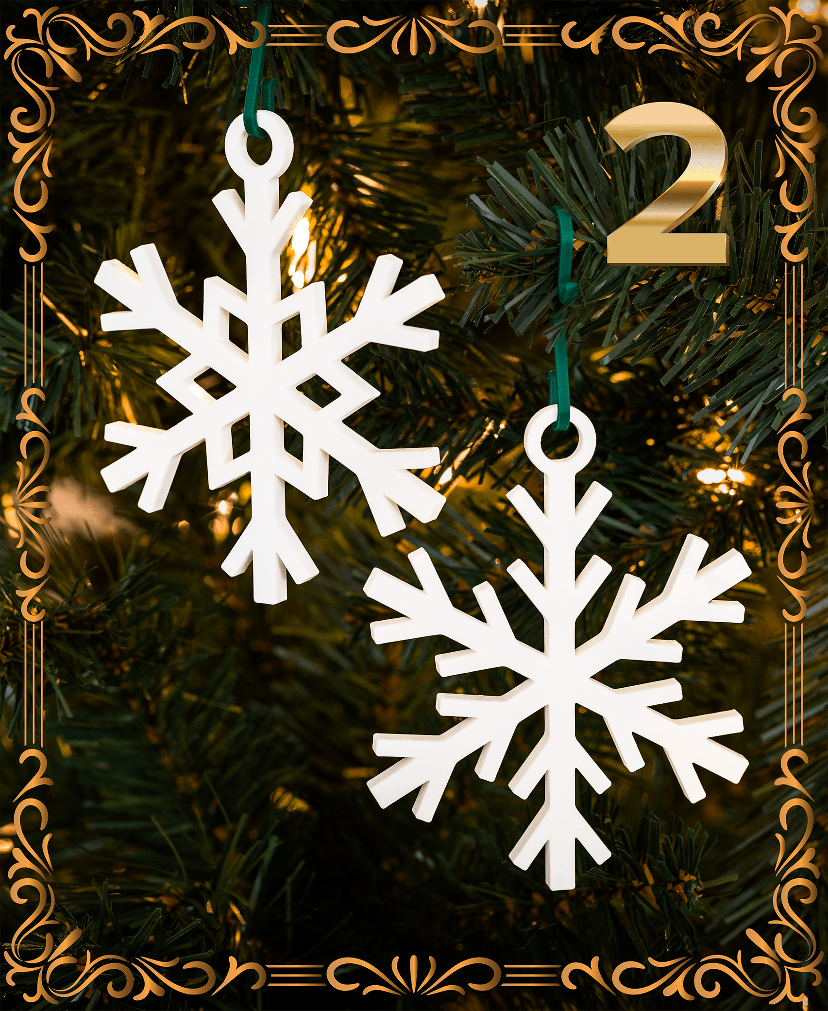 Snowflake Ornaments - Christmas Day 2 3d model
