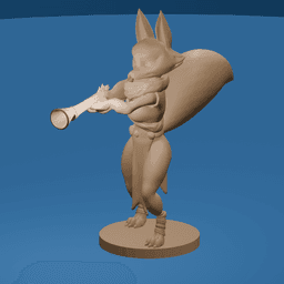 Fox Girl with Blunderbuss 3d model