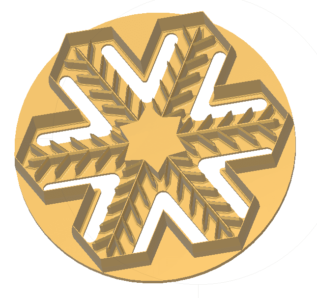 Cookie Cutter Snowflake 3d model