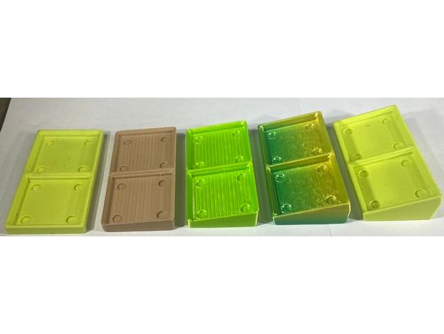 Glue-on 1x2 Angled Gridfinity Baseplates 3d model