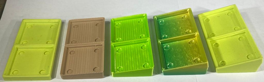 Glue-on 1x2 Angled Gridfinity Baseplates 3d model
