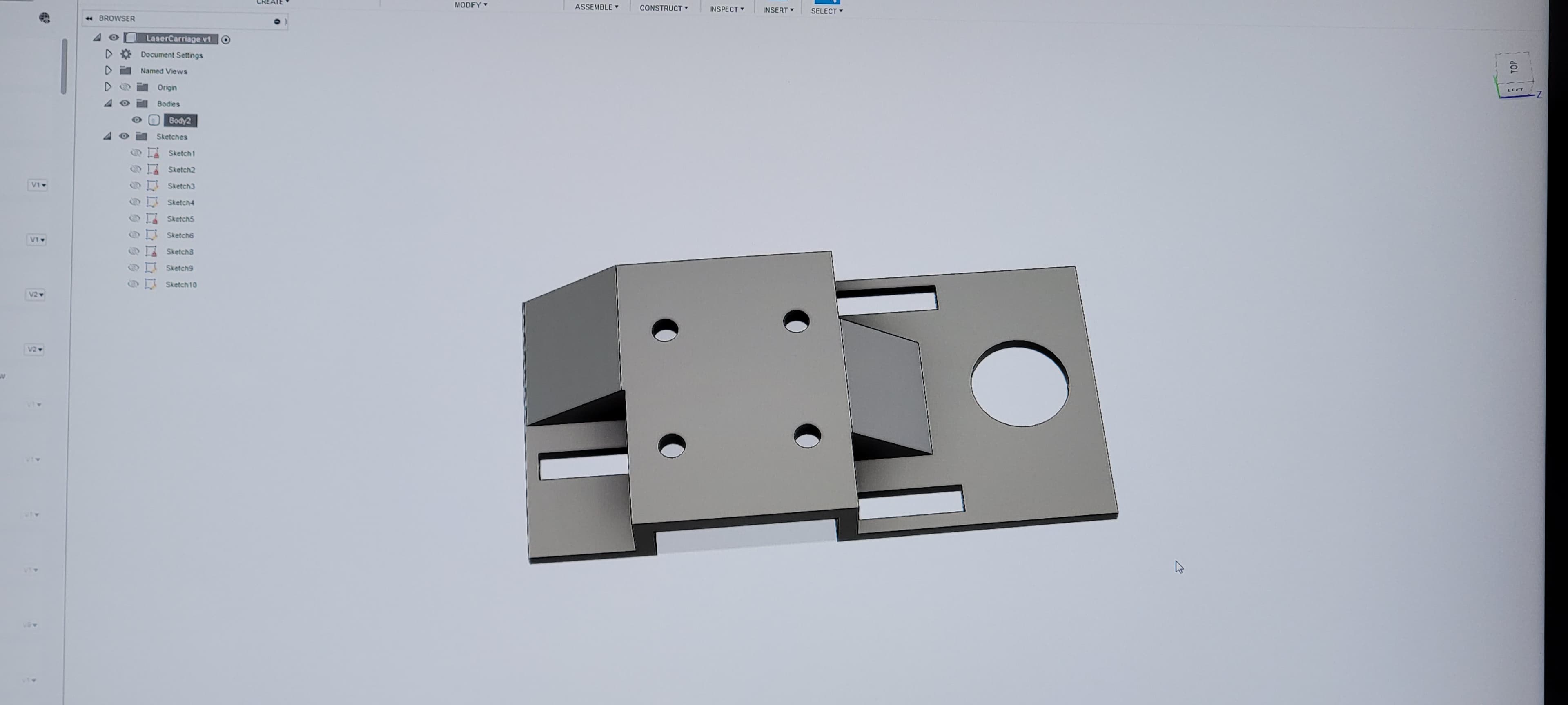 K40 Laser Adapter for MGN12 Linear Rail 3d model