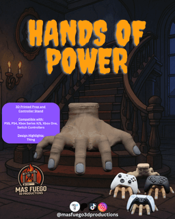 Thing Addams - Hands of Power - Controller Holder Gaming Accessory Stand 3d model