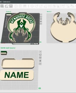 Milwaukee Bucks Sign - LED Strip Compatible 3d model
