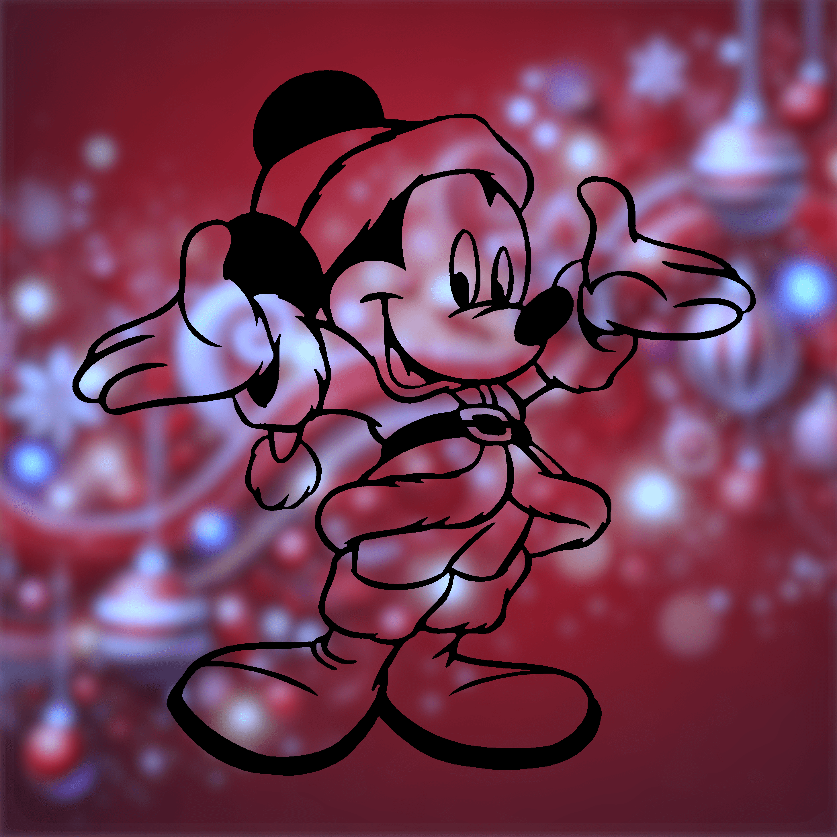 Mickey "Santa Claus" Mouse - Christmas Wall Art 3d model