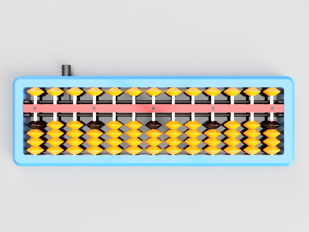 ABACUS 13 DIGITS WITH RESET BUTTON (1-4 JAPANESE VERSION) 3d model