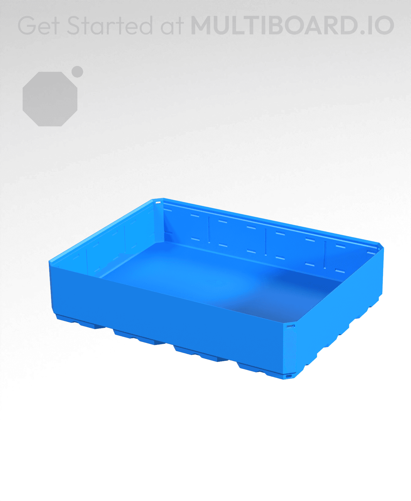 4x3x0.75 CU - Simple Walls - Multibin Shell 3d model