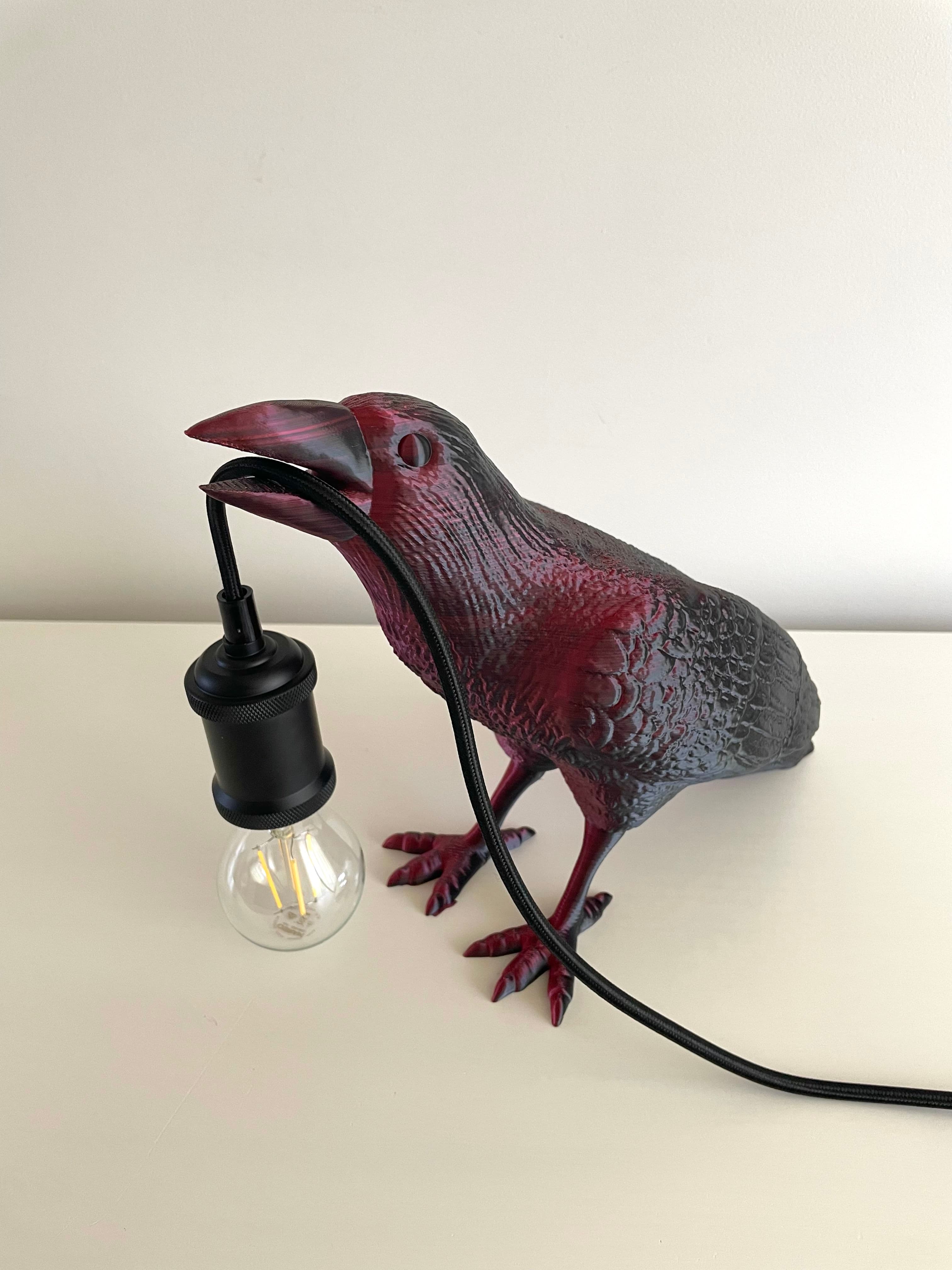 Raven Lamp Sculpture / No Supports 3d model