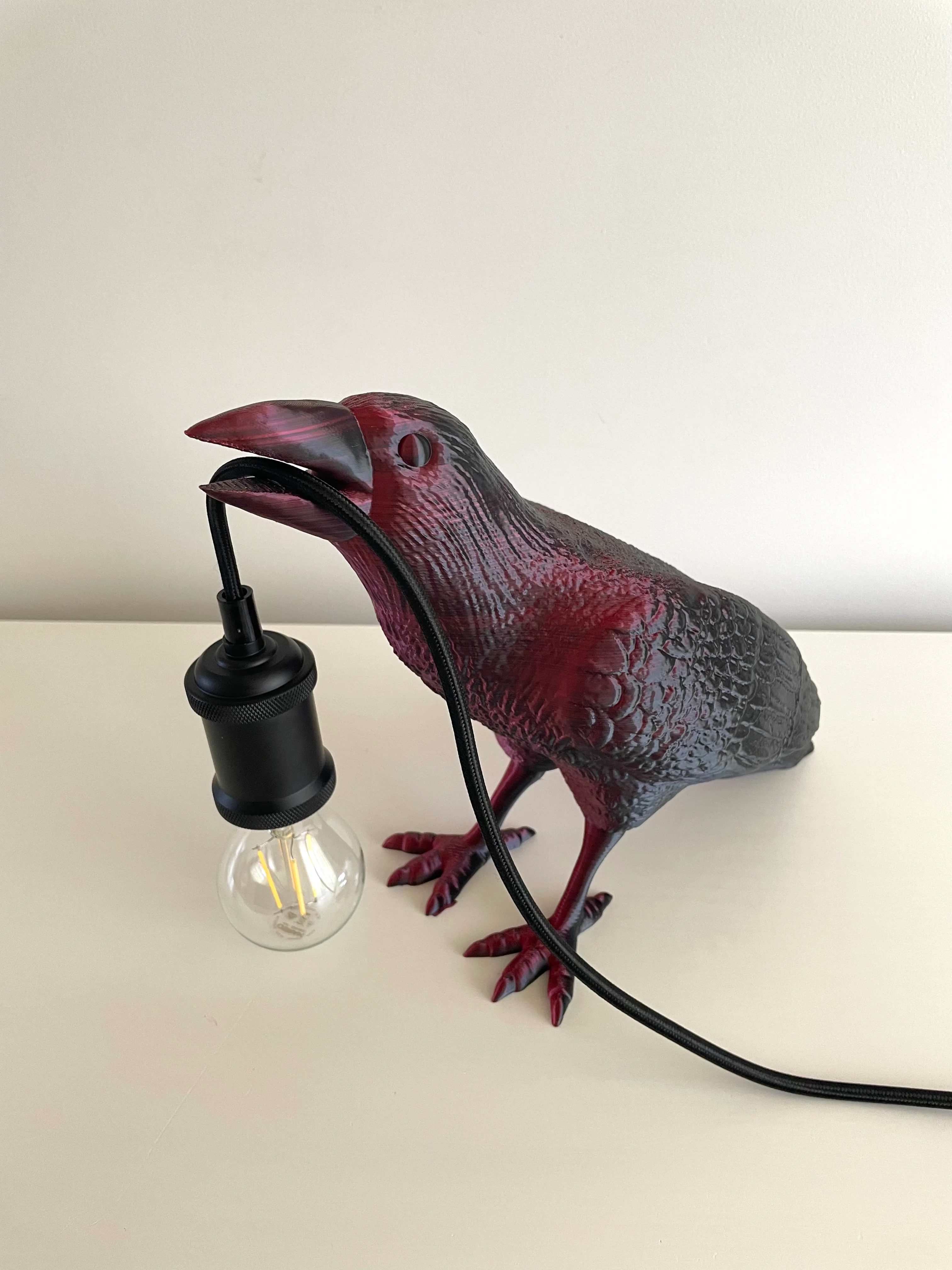 Raven Lamp Sculpture / No Supports 3d model