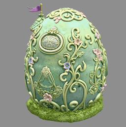 Fantasy Egg House STL File – 3D Printable Easter Decoration 3d model