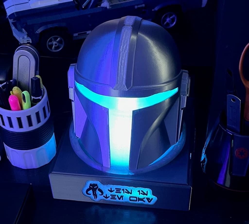 Mandalorian Helmet Display Stand 3d model