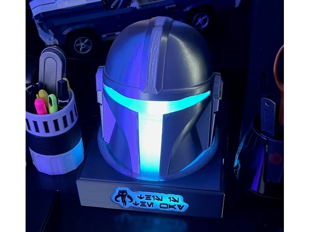 Mandalorian Helmet Display Stand 3d model