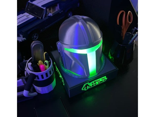 Mandalorian Helmet Display Stand 3d model