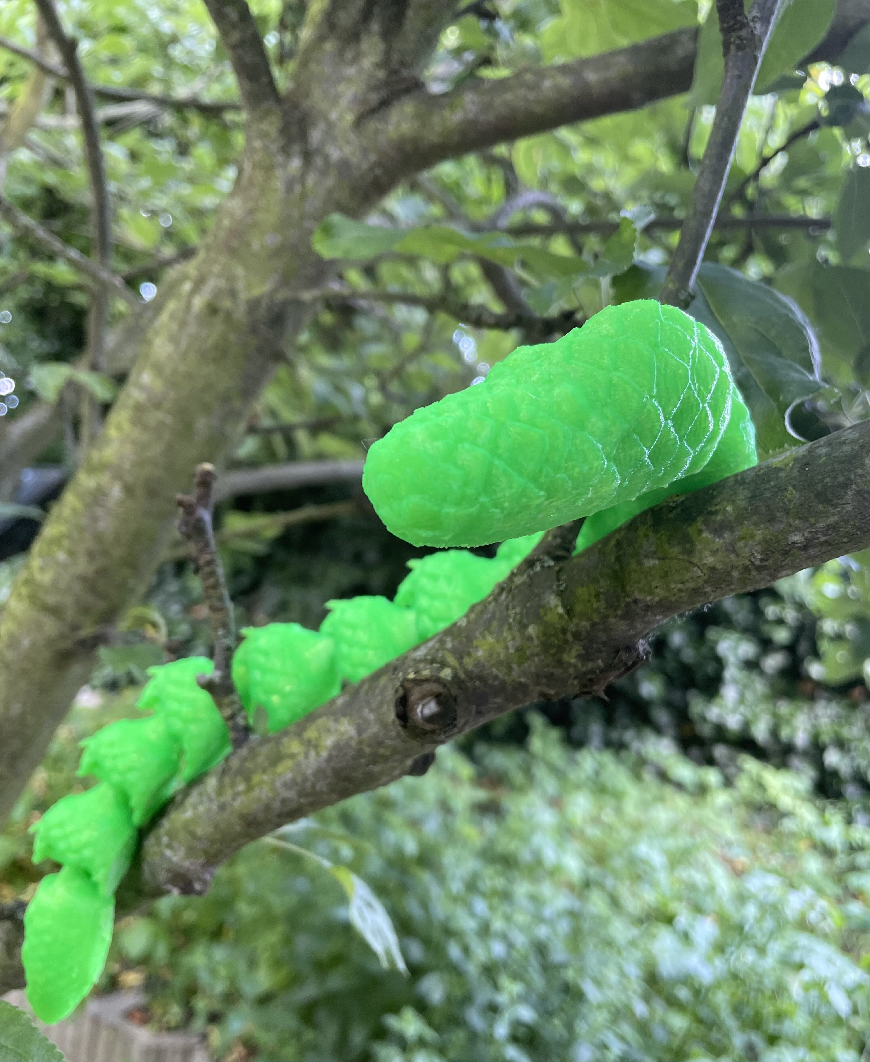 Articulated Movable Flexible Textured Snake Creature Reptile Ball Python 3D-print 3D-printable Print 3d model