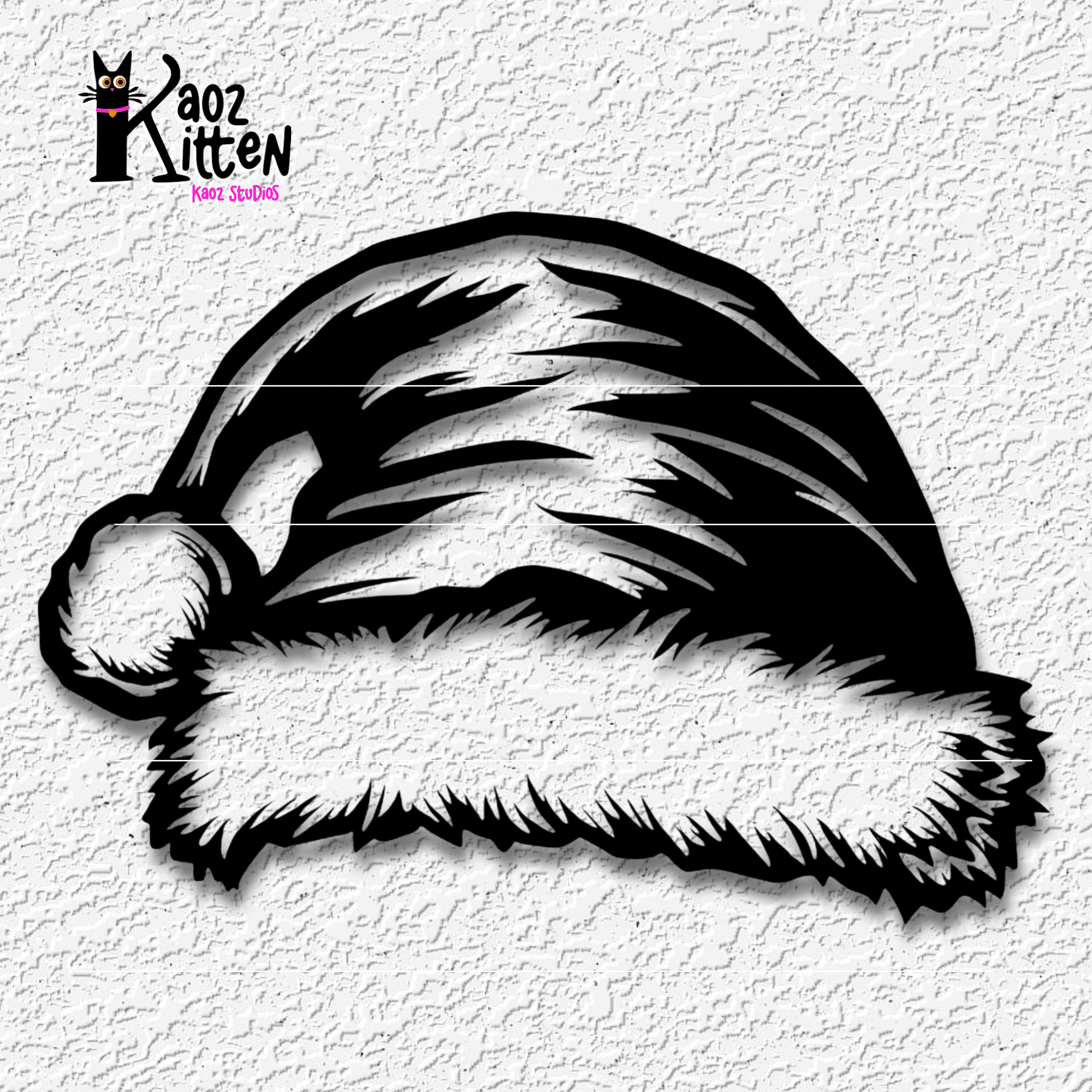 Santa Hat wall art Christmas decor 3d model
