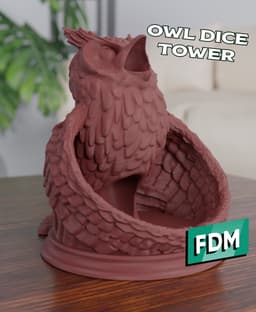 RPG - Owl Dice Tower 3d model