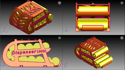 Battery Dispenser rotary stackable 3d model