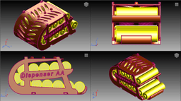 Battery Dispenser rotary stackable 3d model