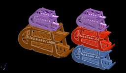 Battery Dispenser rotary stackable 3d model