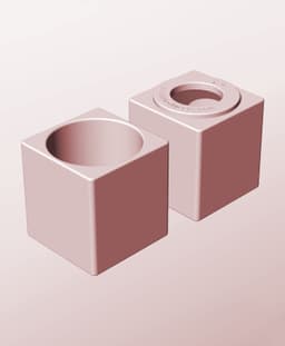 CS68-80-P Stacking pierced module bin for modern home decor 3d model